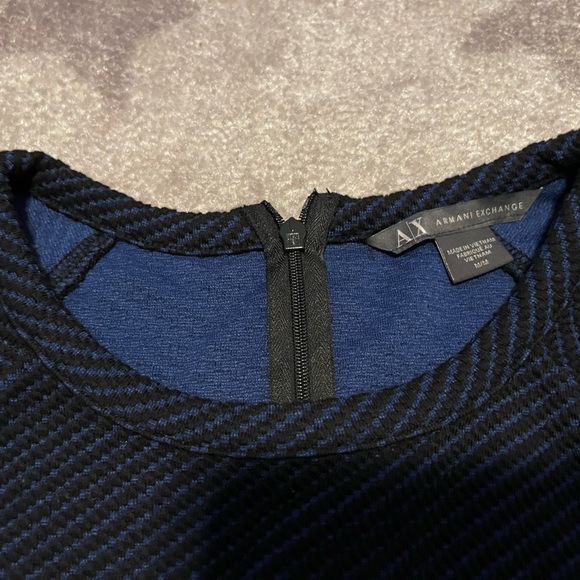 Armani Exchange black/blue bodycon dress - Picture 3 of 4